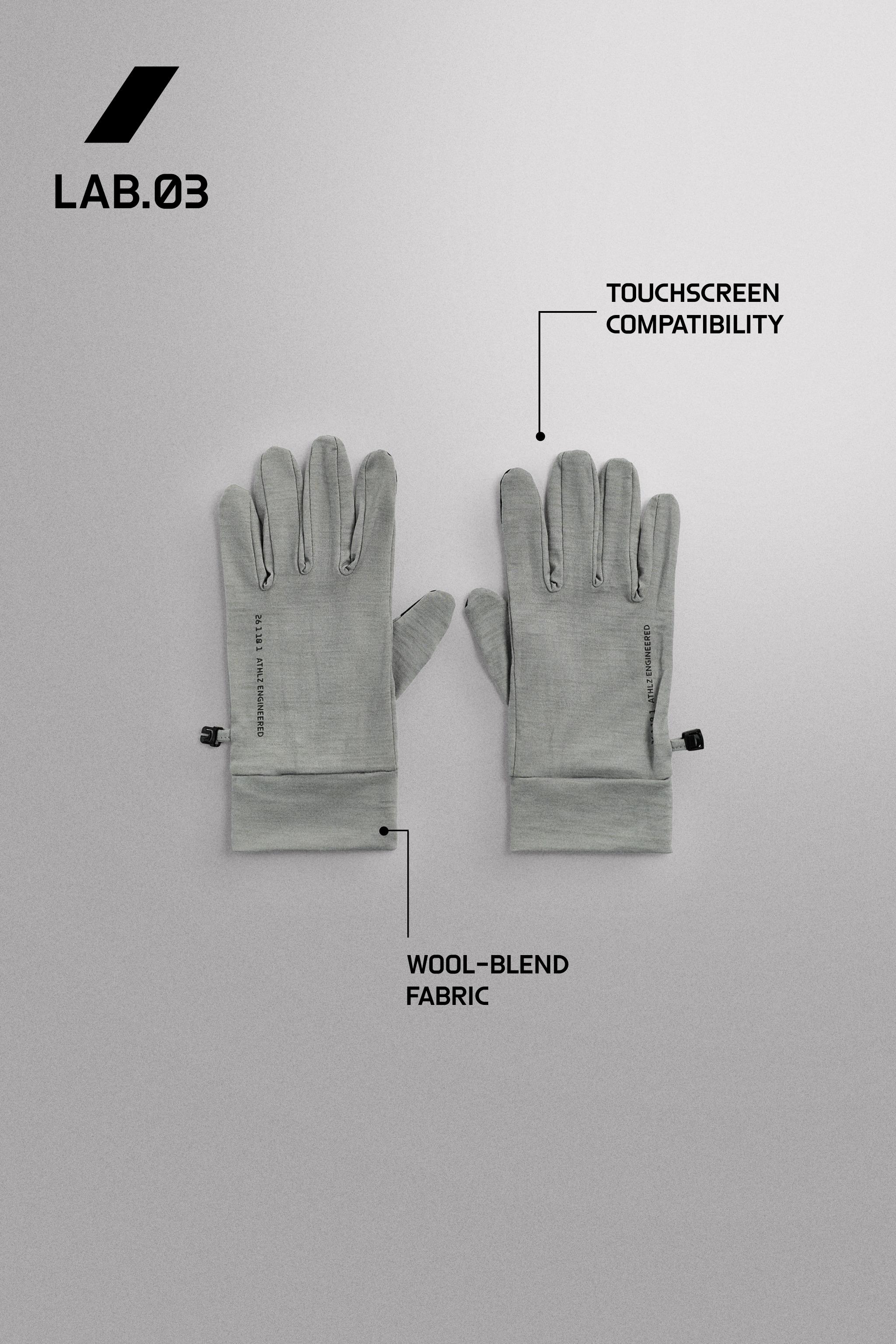 GANTS DE RUNNING EN LAINE MÉLANGÉE
